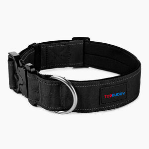 Schwarzes Hunde geschirr halsband und Leinen-Set Verstellbare atmungsaktive weiche Materialien mit individuellem Patch und reflektieren den Nähten - Product Image 3