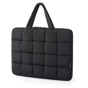 Customized 15.6 Inch Case Durable Korean Style Handbag Handle Portable Lightweight Puffy Laptop <b>Bag</b> for Women - Product Image 4