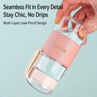 Bouteilles d'eau portables en verre ordinaire, plusieurs couleurs, mignonnes, pour le sport en plein air - Vente en gros