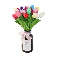 Bunga Tulip Plastik PU Mini Model HBL0023 Dekorasi Rumah Pernikahan Cina Grosir Lintas Batas