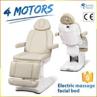 Fauteuil de beauté électrique moderne BonnieBeauty A218 pour salon et spa, avec revêtement en cuir PU, fonctions multi-réglables, certifié CE, 4 moteurs
