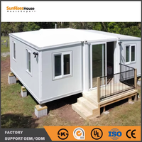 Maison modulaire préfabriquée de haute qualité, imperméable et extensible, type conteneur, pour habitation et usage professionnel.