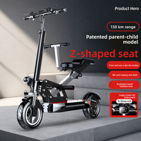 Trottinette électrique pour adultes, mini trottinette pliable portable, capacité de 200 kg, autonomie de 35 km, pour les trajets domicile-travail, usage familial, parent-enfant