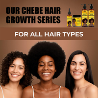 Série Luxfume Chebe pour la croissance des cheveux, ensemble de 4 pièces, soin complet des cheveux Chebe, beurre pour la croissance des cheveux Chebe, pour la croissance, la force et l'hydratation