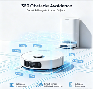 <span class=keywords><strong>Robot</strong></span> Aspirador y Fregasuelos Mova E30 Ultra, 7000Pa de Succión, Autovaciado, Autolimpieza, Secado con Aire Caliente, Mopa MaxiReach, Sensor Láser - Product Image 1