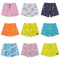 Shorts de bain pour hommes grande taille personnalisés en gros, séchage rapide, 100 % polyester, imprimé numérique, rayés, pour l'été
