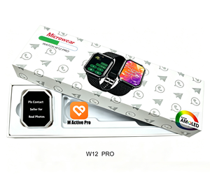 Dernière montre connectée Microwear W12 Pro avec écran AMOLED, réponse aux messages texte WhatsApp, série <span class=keywords><strong>IWO</strong></span> 11 12 S11 S12 W12P W11pro - Product Image 3