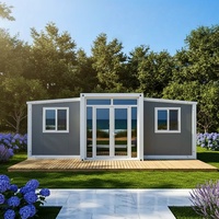 Moderne 40ft uitklapbare sandwichpaneel woning, draagbare volledig gemeubileerde containerwoning met badkamer, keuken, school en werkplaats