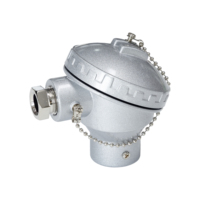 Sensor Suhu Kepala Tipe K Termokopel Perak Industri Aluminium Paduan, Merek MICC, Akurasi +/-0.1, Keramik, Dapat Disesuaikan