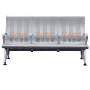 Silla de espera de aleación de aluminio Yachi J2110 plateada con asientos en fila y pasamanos para aeropuerto, estación de tren, hospital - Product Image 2