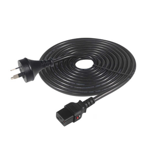 สายไฟ SAA ถึง C19 10A 125V 6 ฟุต 18AWG สีดำ สำหรับจอคอมพิวเตอร์และเครื่องพิมพ์ - Product Image 1