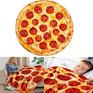 Nouveau Design Pizza Egg Blanket Double Face Burrito Baby Blanket Fun Flannel Blanket Personnalisable pour Adultes et Enfants - Product Image 4