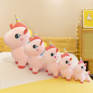 Vendita calda di 30cm arcobaleno unicorno peluche in morbido rosa di cotone coniglio di peluche di dimensioni personalizzate PP cotone 1 pz/pp borsa per ragazza - Product Image 4