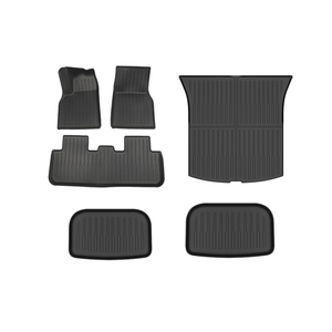 Juego de 6 uds. Para Tesla Model Y TPE, alfombrilla resistente a los arañazos para coche, alfombrilla para suelo de maletero trasero - Product Image 2