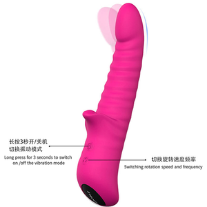 Hochwertige rotierende falsche <span class=keywords><strong>Penis</strong></span> <span class=keywords><strong>Mini</strong></span> Zungen spitze Doppelpunkt stange Aufladung Vibrations stange Sexspielzeug für Frauen Vagina <span class=keywords><strong>Vibrator</strong></span> - Product Image 2