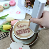 Nouvelle imprimante à jet d'encre comestible portable PrintPen automatique 2026 pour café, gâteau, macaron, chocolat, cadeau DIY