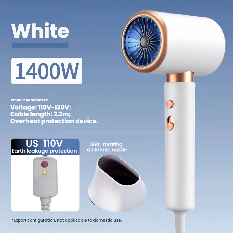 US [110V] blanc 1400W+Protection contre les fuites à la terre