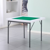 Table de Mahjong pliable simple Wind Sparrow, table pliante carrée, table moulée par soufflage, aucun assemblage requis, table en plastique