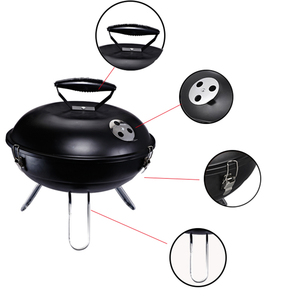<strong>Best</strong> Sale Modern Outdoor Portable Multifunction Mini Steel Chrome Plated Round BBQ <strong>Grill</strong> Grate <strong>Tabletop</strong> Trolley Charcoal <strong>Grill</strong> - Product Image 4