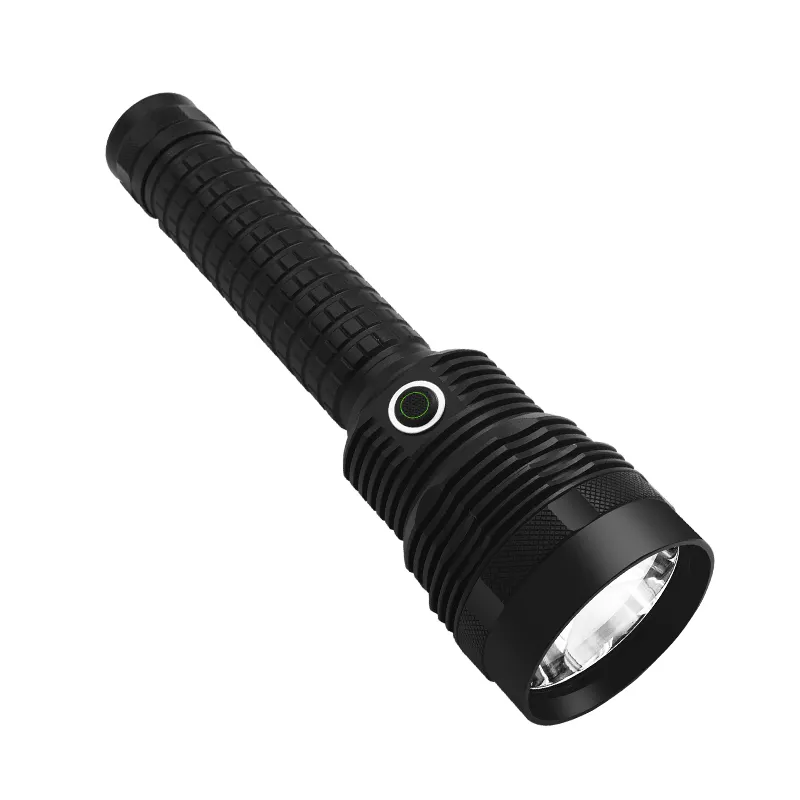 6000 lumens rechargeable COB LED super bright white laser wick 2*26650 lithium battery aluminum alloy strong light flashlight