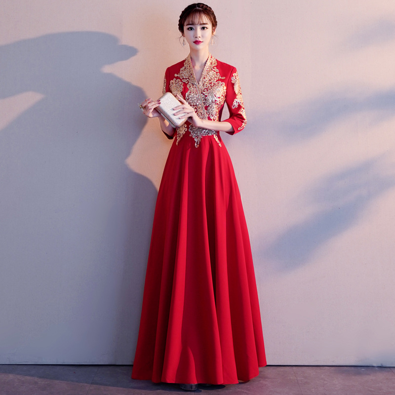 long red dress