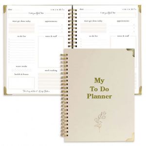 Cuaderno de Cuero A5 con Impresión Personalizada, Diario para Organizar tus Tareas Fácilmente, Planificador Elegante Sin Fecha para Mujer - Product Image 3