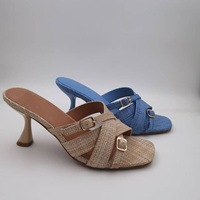 Chaussures de soirée noires à talons hauts pour femmes, en velours, à bout pointu, avec broche en strass et cristaux, vente en gros OEM