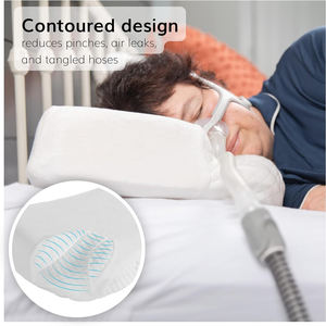 Oreiller CPAP pour dormeurs latéraux, mousse à mémoire <span class=keywords><strong>de</strong></span> forme douce, orthopédique, contour, posture, cale pour lutter contre le ronflement - Product Image 5