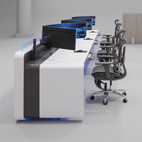 Meubles de console de salle de contrôle, poste de travail d'opérateur de centre de commande, console de contrôle, tables de salle de contrôle, solution modulaire
