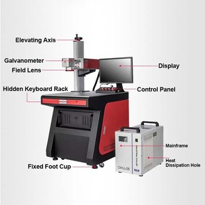 Nueva máquina de marcado láser UV con certificación CE WLD con fuente láser JPT para vidrio metálico compatible con formatos PLT AI DWG DST - Product Image 2