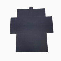 Boîte en papier de style enveloppe noire, enveloppe pliante à fentes pour l'emballage de cartes/gants/masques, boîte enveloppe personnalisée