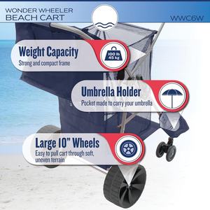 Chariot à outils pliable pour pelouse et plage Beach Wonder Wheeler Deluxe Utility - Product Image 5
