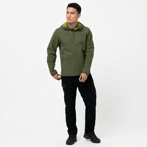 Finer Threads 2026 <b>Men's</b> Lightweight Cotton Softshell <b>Jacket</b> Regular Casual Outdoor Autumn Hiking Hood <b>Canvas</b> Collar Waterproof - Product Image 1