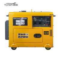Générateur diesel silencieux triphasé VISION DG6500LN 5KW avec démarrage électrique, option ATS portable
