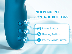 Stimolazione del clitoride della vagina femminile g-spot funzione di riscaldamento del vibratore del coniglio - Product Image 3