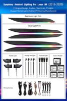 Mise à niveau 256 couleurs Symphony Led éclairage ambiant intérieur de voiture pour Lexus NX 2015-2021 accessoires de bande d'ambiance