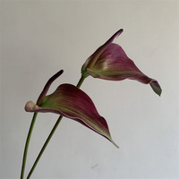G-86-3 Hoogwaardig, zacht aanvoelend, hydraterend Anthurium zacht rubberen bloemstuk in Morandi-stijl