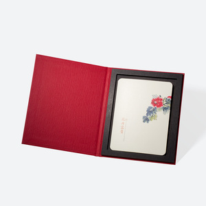 Boîte cadeau plate noire Geoto pour cartes, emballage cadeau en papier pour cartes de vœux, invitations et cadeaux de fêtes - Product Image 2