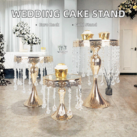 Support de présentation de gâteaux et desserts en fer doré de style européen pour la décoration de table de mariage