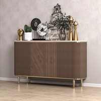 Meuble console décoratif de style américain, luxe léger, moderne et simple, pour salon, entrée ou couloir, avec rangement en bois, servant également de buffet.
