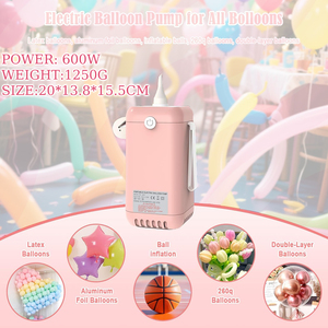 Pompe à air électrique portable à double couche rose 678, pompe à <span class=keywords><strong>ballon</strong></span> <span class=keywords><strong>de</strong></span> basketball longue durée pour les festivals d'Halloween et <span class=keywords><strong>de</strong></span> Noël - Product Image 2