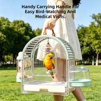 Cage à oiseaux moyenne portable en promotion, transporteur de perroquet moderne de luxe avec plateau en plastique respirant
