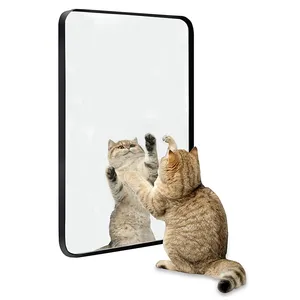 Miroir mural en métal noir avec cadre rectangulaire Miroir carré rond avec coin moderne blanc/noir Boîte blanche personnalisée pour armoire de salle de bain