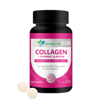 Tabletas de Colágeno Tipo 1 y 3, 360 Unidades, Suplemento OEM para Cabello, Piel y Uñas, Energía, Ginseng, Proteína, Vitamina C, Biotina, Articulaciones