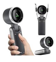 Ventilateur turbo portatif, 5 vitesses de vent, fonctionne sur batterie 4000 mAh, jusqu'à 10 heures de fonctionnement, ventilateur à main 3 en 1 rechargeable