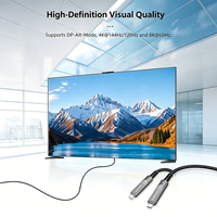 Câble Fibre Optique USB 3.2 Doonjiey, Double Embout Type-C, Entièrement Complète, Blindé, PVC, Vidéo 8K60Hz, Haute Définition, pour Caméra et Ordinateur