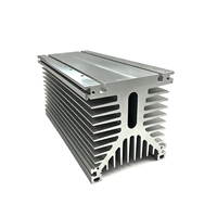 Disipador de Calor de Aluminio con Aletas Simétricas de Canal Central, Disipador de Calor Modular Extruido para Equipos de Conversión y Almacenamiento de Energía Renovable