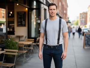 Bretelle da Uomo Fantasia Larghezza 3,5 cm Lunghezza 100 cm Stampa a Trasferimento Termico - Product Image 2