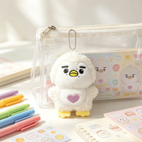 Porte-clés personnalisé en peluche pingouin de dessin animé de 10 cm, jouet en peluche doux, breloque de sac pour décoration