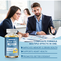SPL OEM Huile de Foie de Poisson Oméga-3 Halal 500 1000mg Gélules Souples Santé Cœur Cerveau Végétalien EPA DHA Oméga 3 Huile de Poisson Capsules Gélules